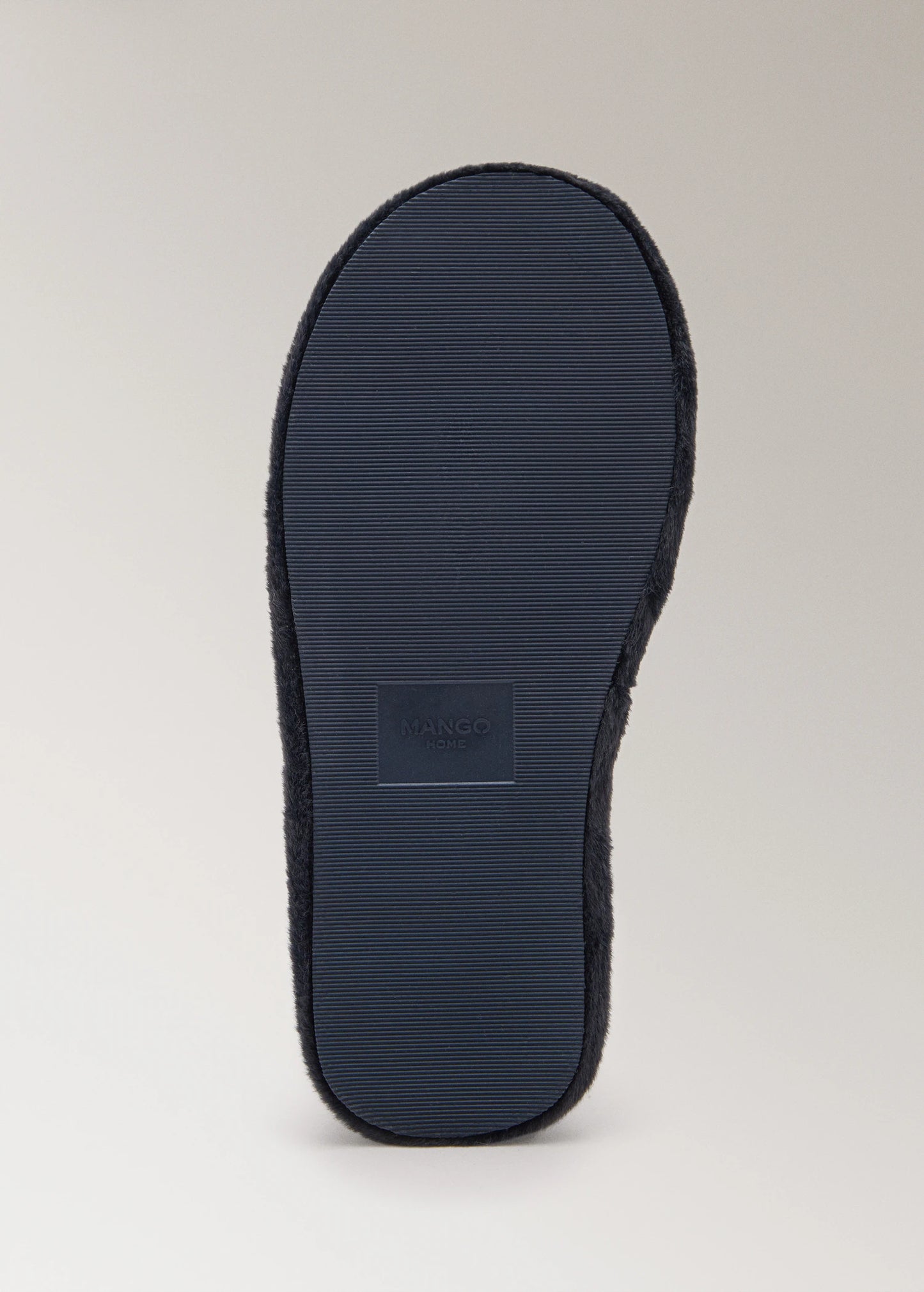 Fur Mule Slippers With Stitching Detail