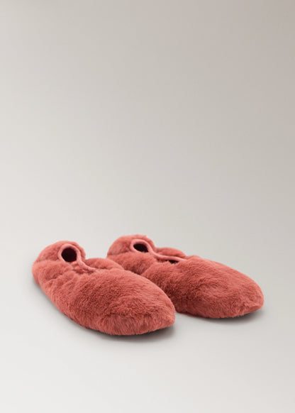 Fur Effect Ballerina Flats