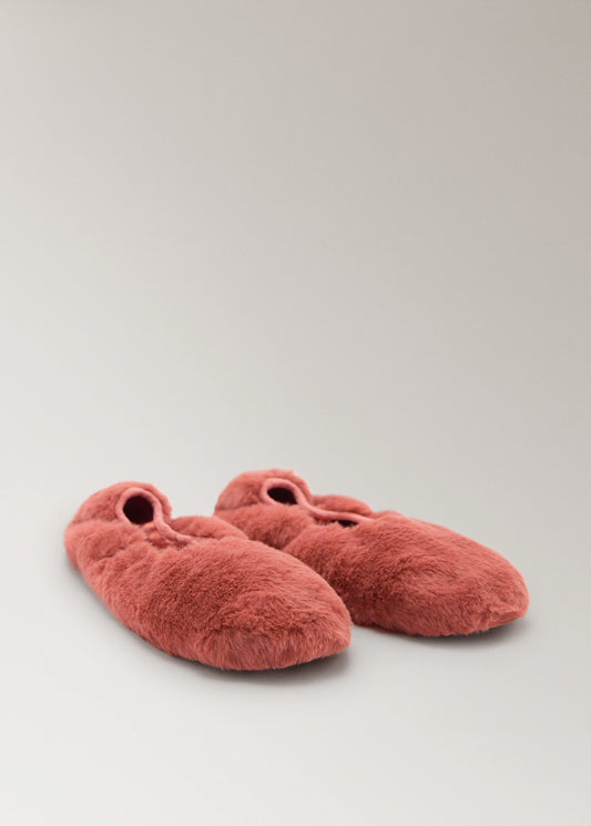 Fur Effect Ballerina Flats