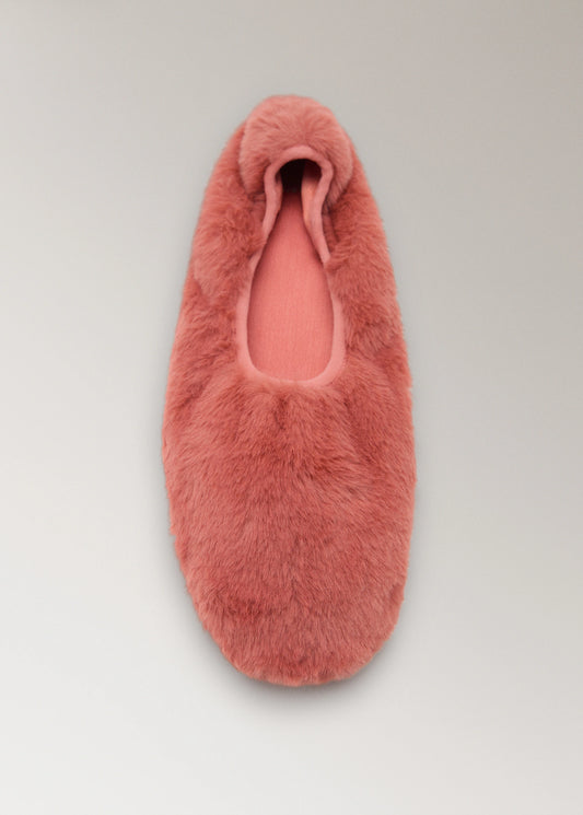 Fur Effect Ballerina Flats