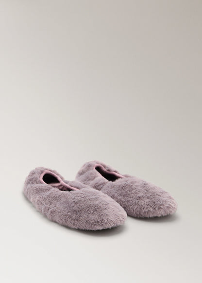 Fur Effect Ballerina Flats