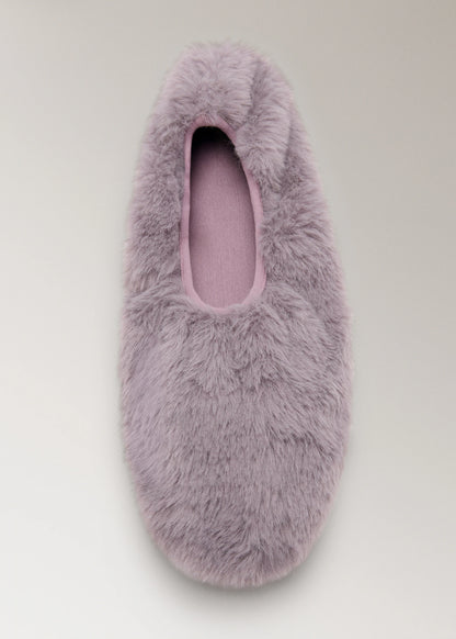 Fur Effect Ballerina Flats