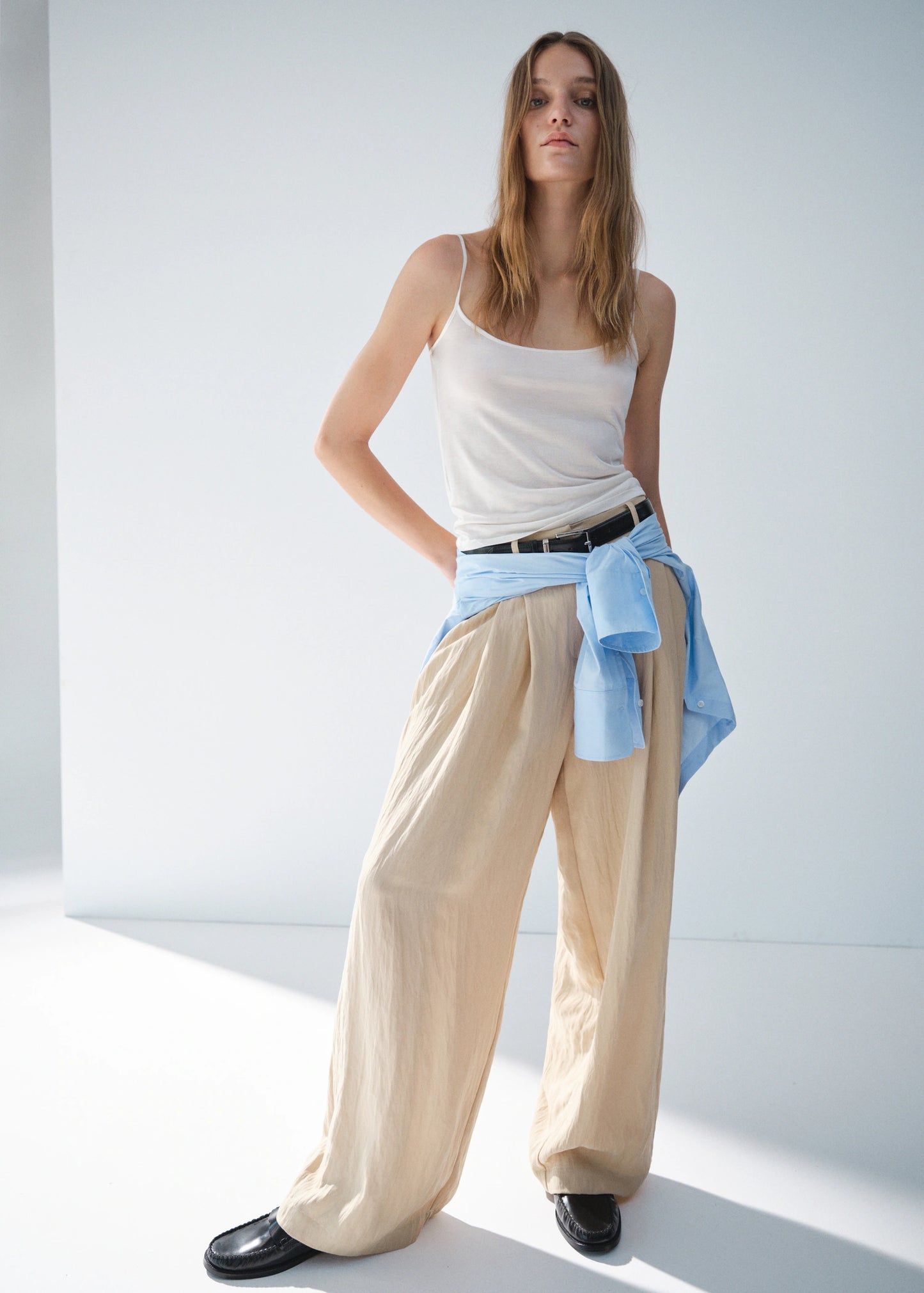 Gathered Leather Moccasin