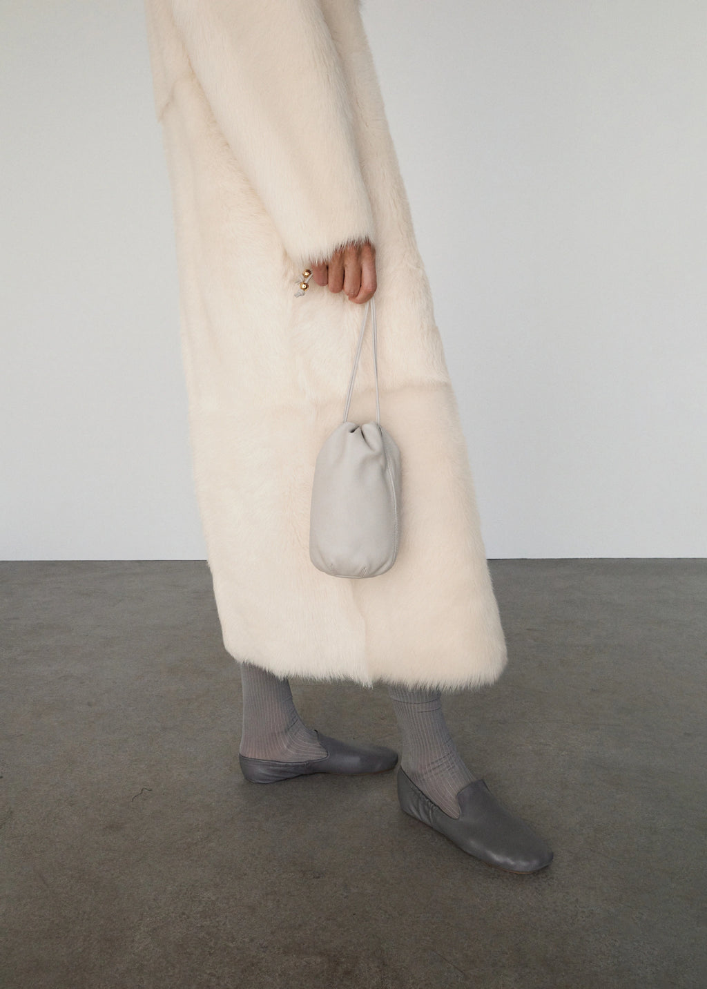 Gathered Leather Shoes