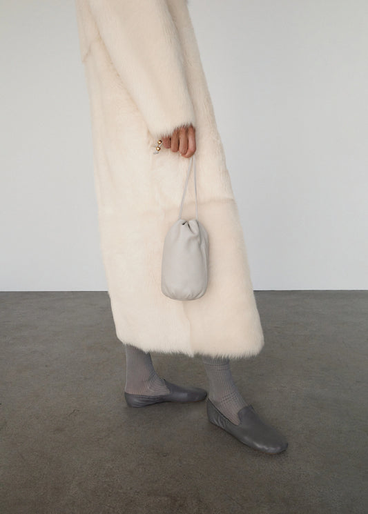 Gathered Leather Shoes