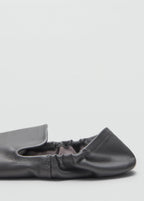 Gathered Leather Shoes