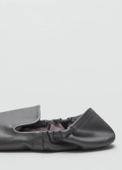 Gathered Leather Shoes