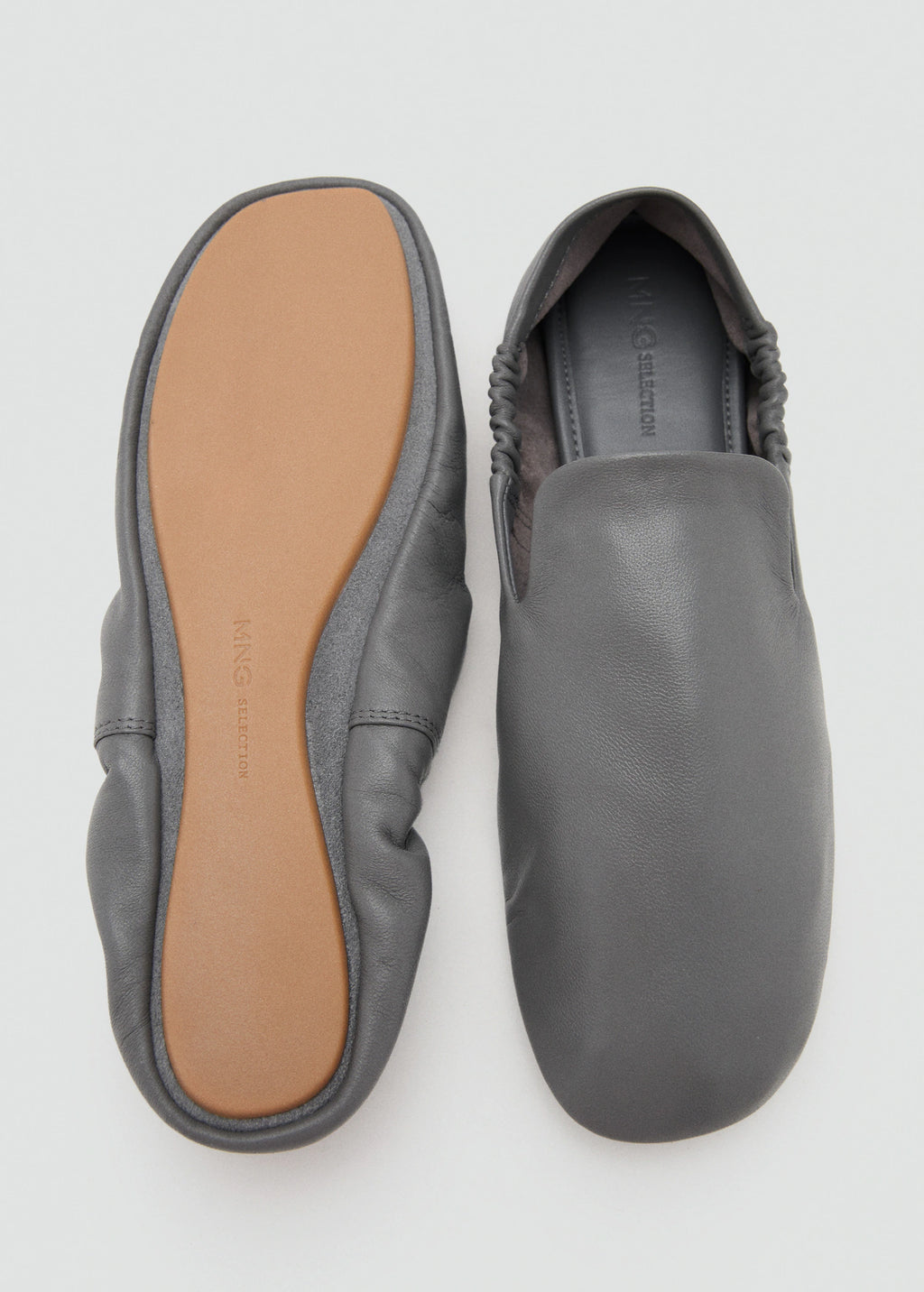 Gathered Leather Shoes