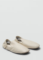 Gathered Leather Shoes