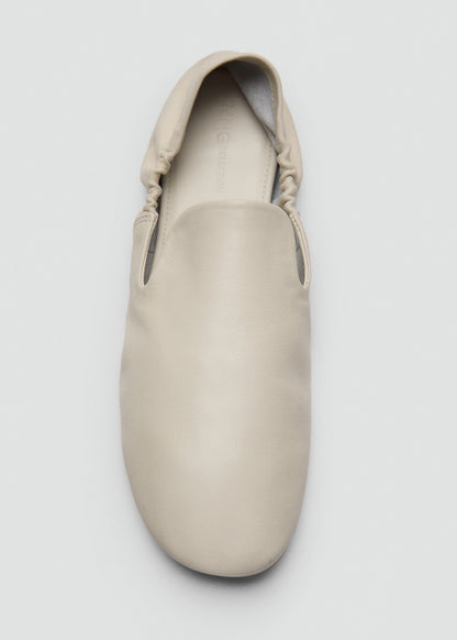 Gathered Leather Shoes