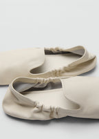 Gathered Leather Shoes