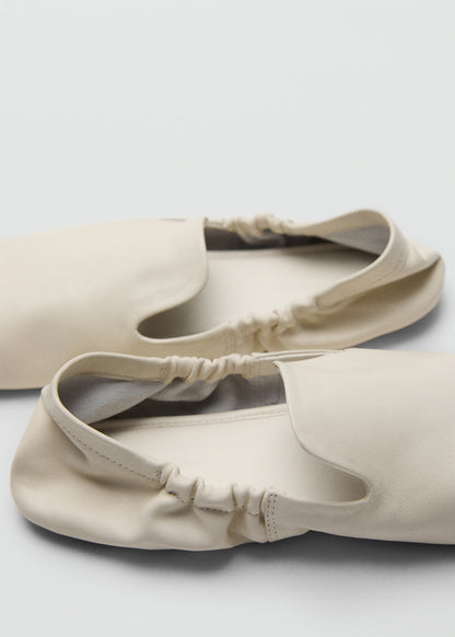 Gathered Leather Shoes