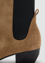 Heel Suede Ankle Boot
