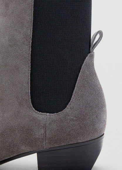 Heel Suede Ankle Boot