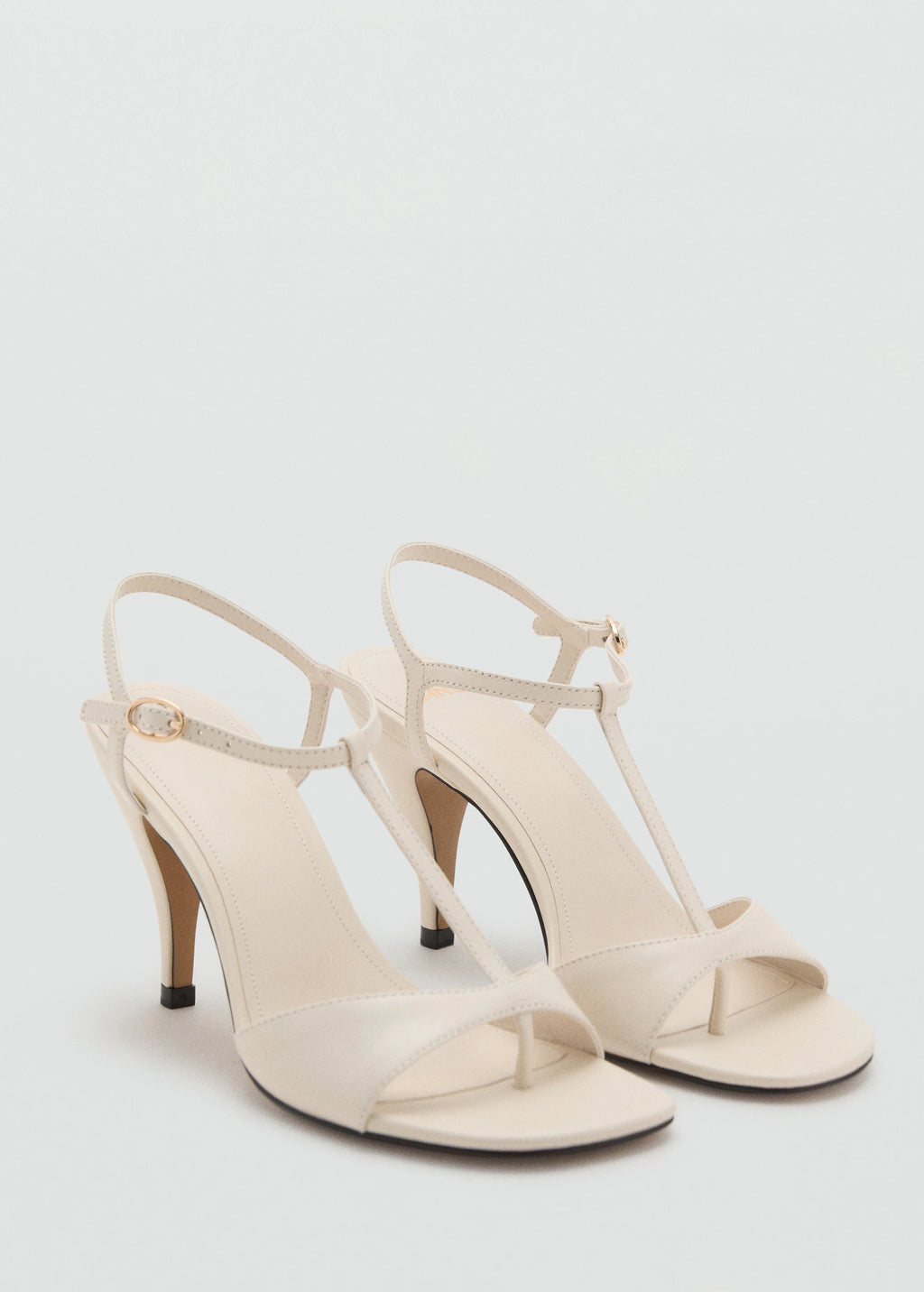 Heeled Leather Sandals With Straps