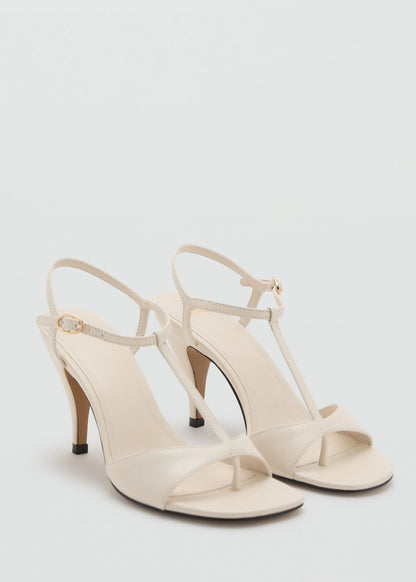 Heeled Leather Sandals With Straps