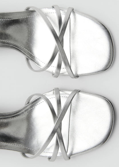 Heeled Sandal With Crossed Straps
