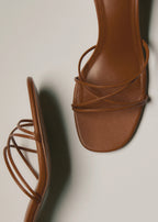 Heeled Sandal With Crossed Straps