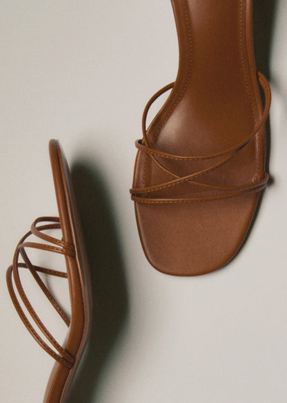 Heeled Sandal With Crossed Straps