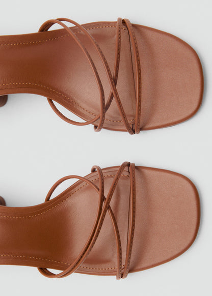 Heeled Sandal With Crossed Straps
