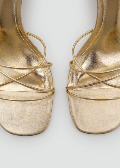 Heeled Sandal With Crossed Straps