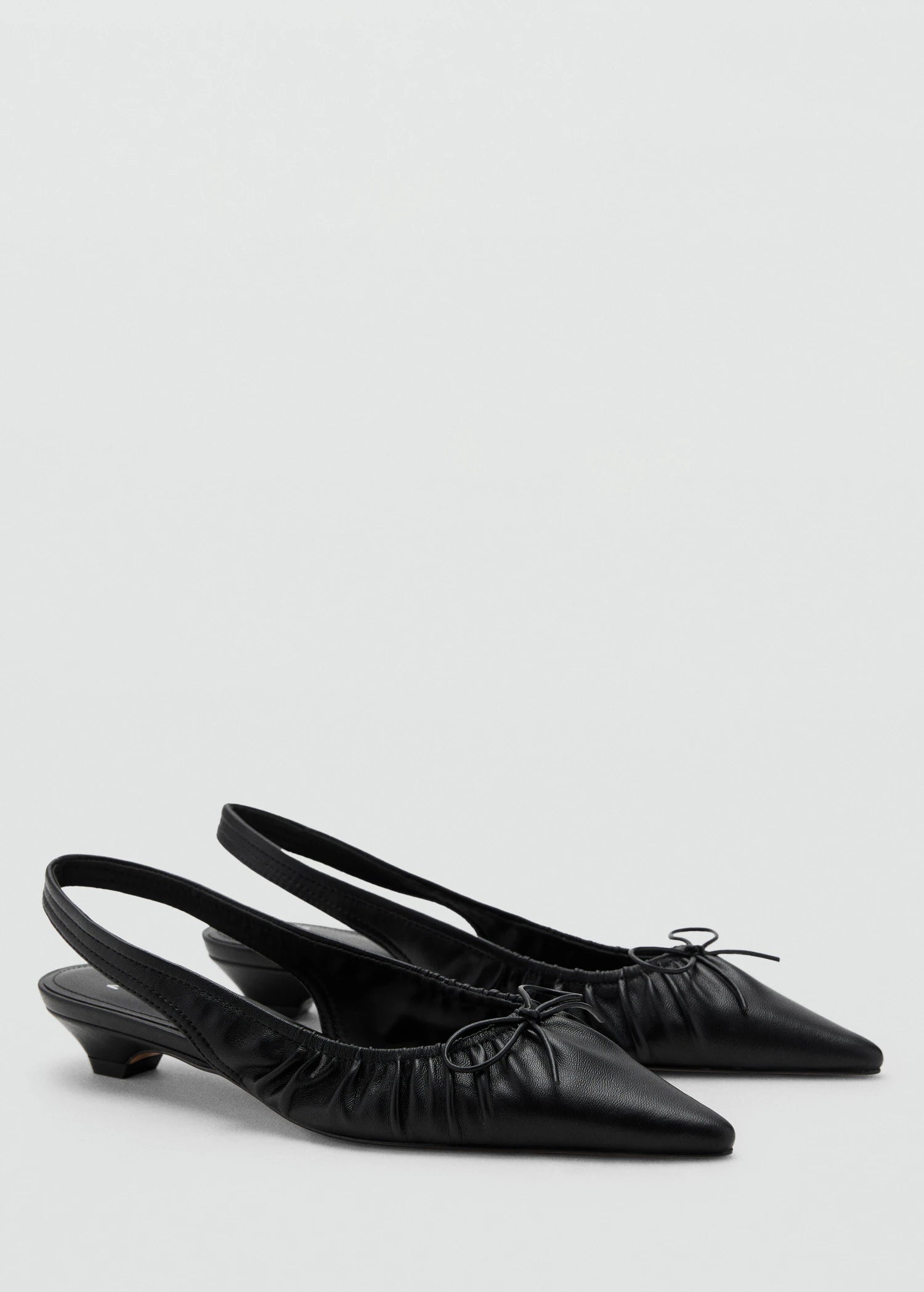 High Heel Shoes With Ruched Bow