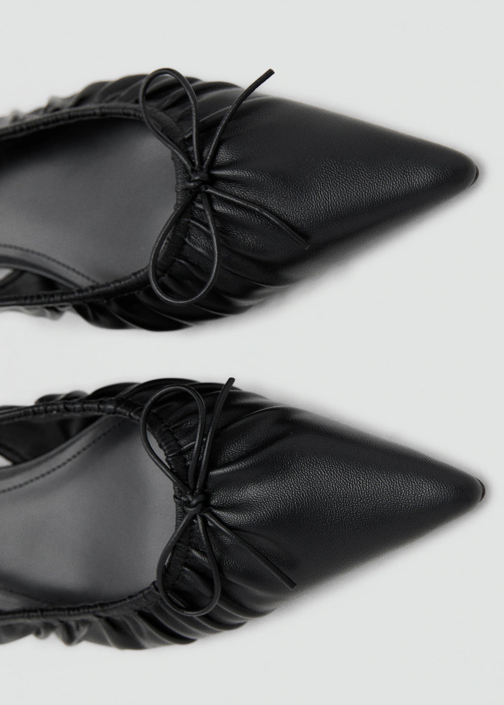 High Heel Shoes With Ruched Bow