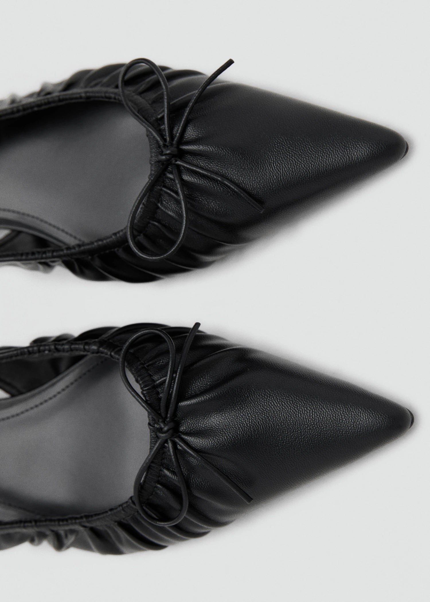 High Heel Shoes With Ruched Bow