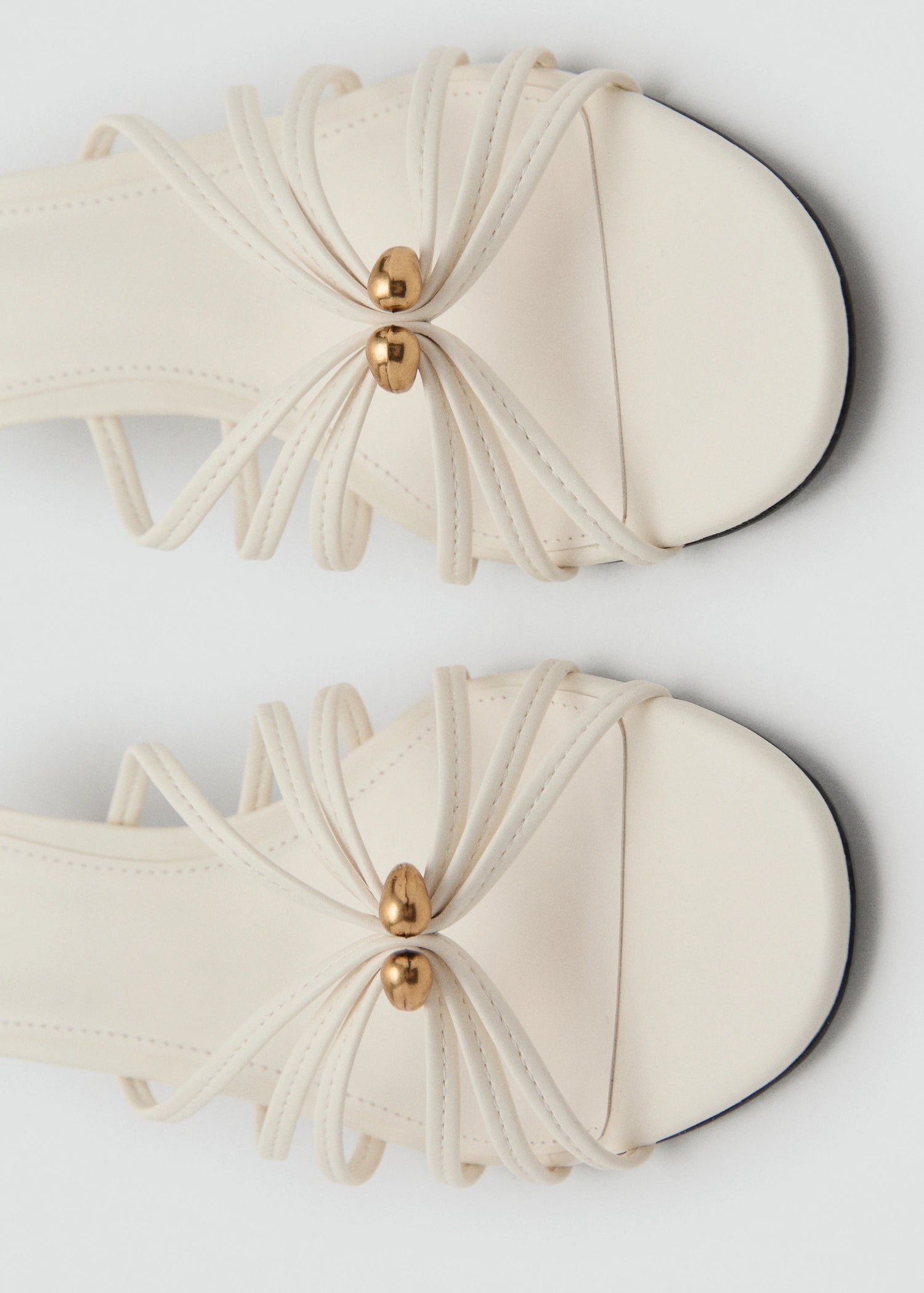 Kitten Heel Sandal With Metallic Detail