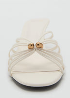 Kitten Heel Sandal With Metallic Detail