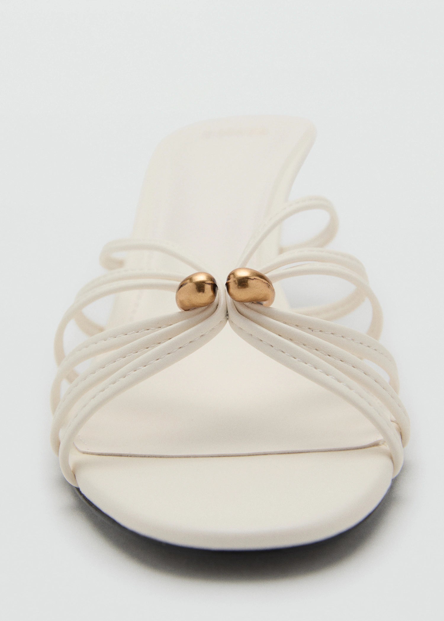 Kitten Heel Sandal With Metallic Detail