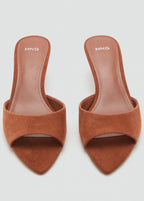 Kitten Heel Leather Sandal