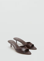 Kitten Heel Leather Sandal