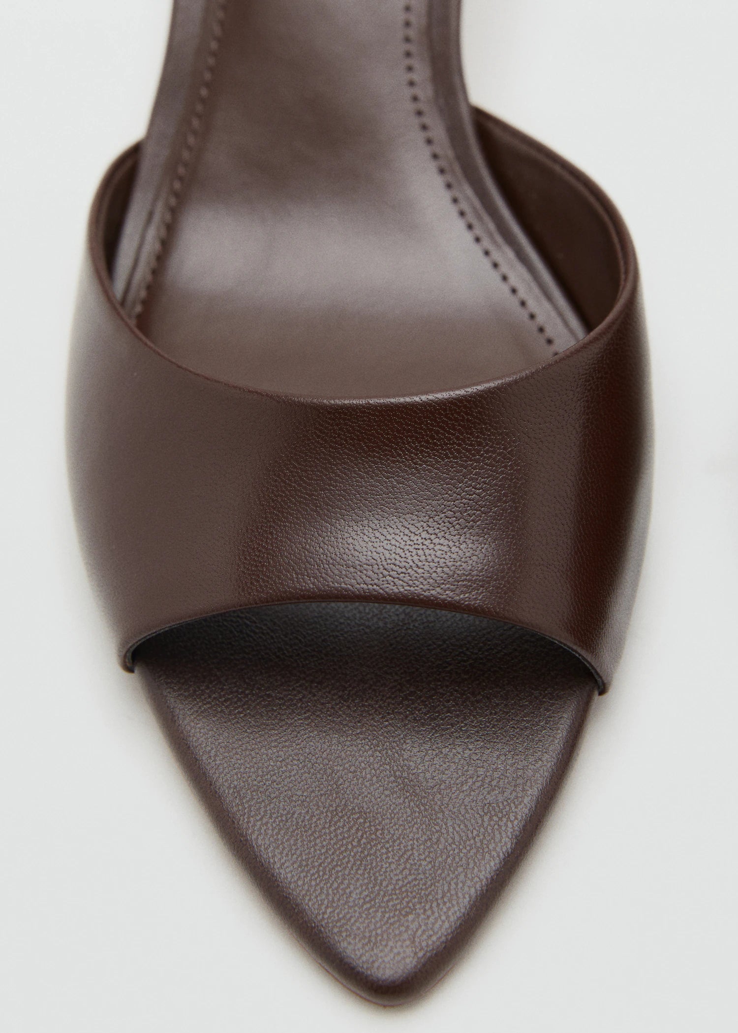 Kitten Heel Leather Sandal