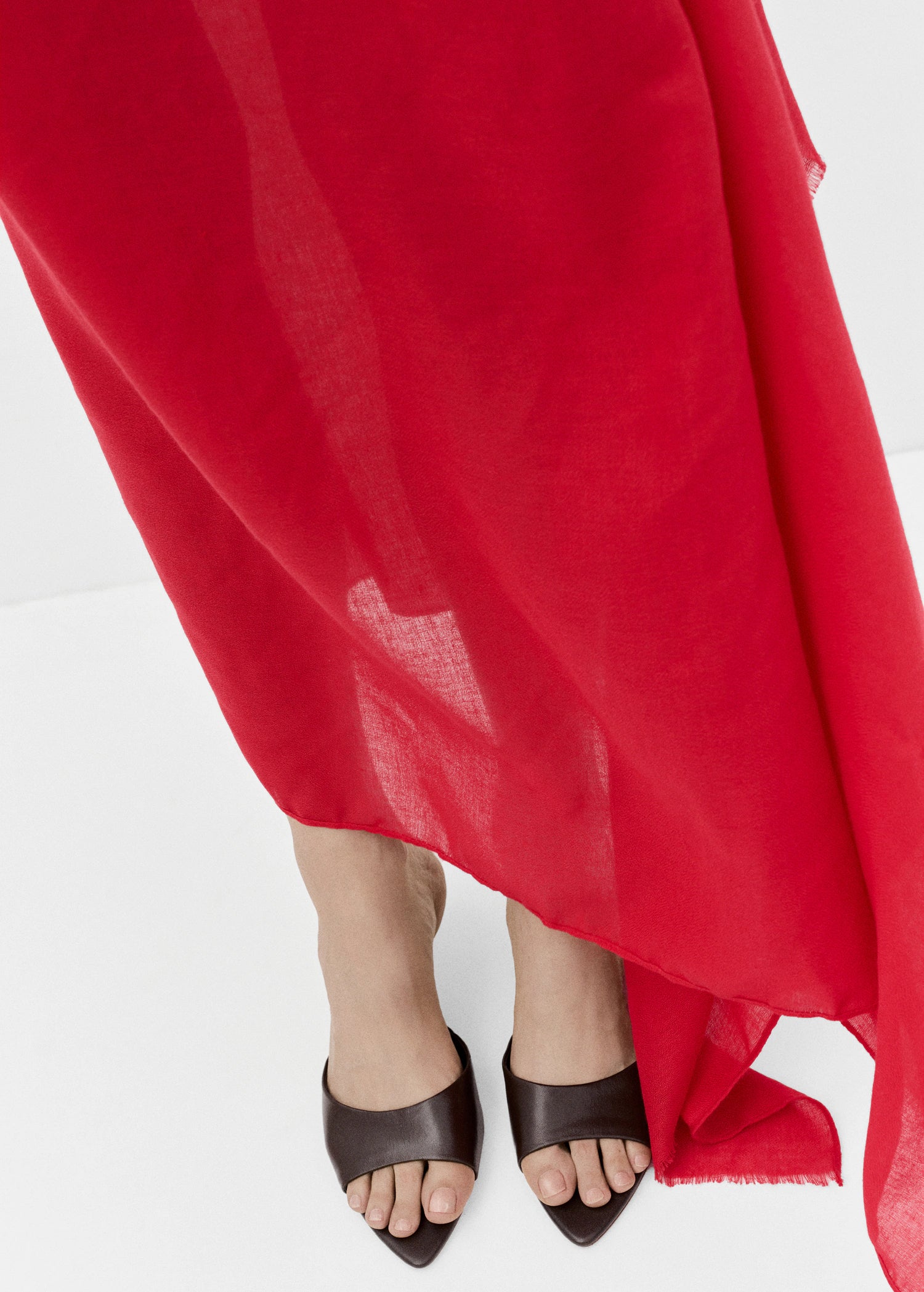 Kitten Heel Leather Sandal