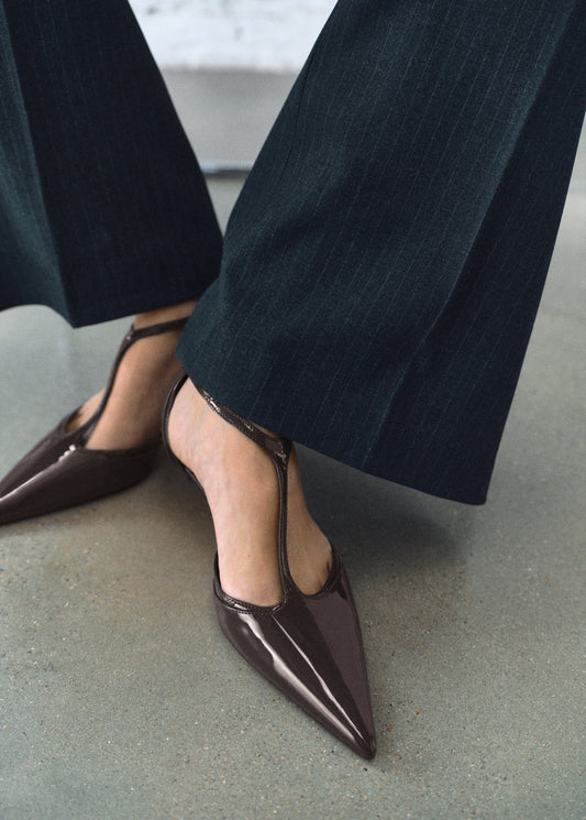 Kitten Heel Patent Leather Shoes