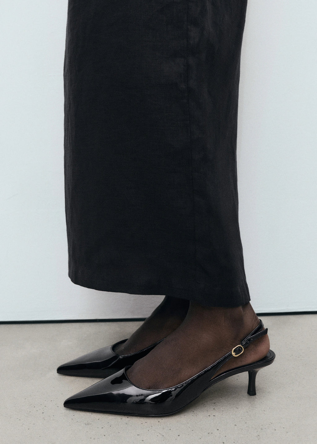 Kitten Heel Patent Leather Shoes