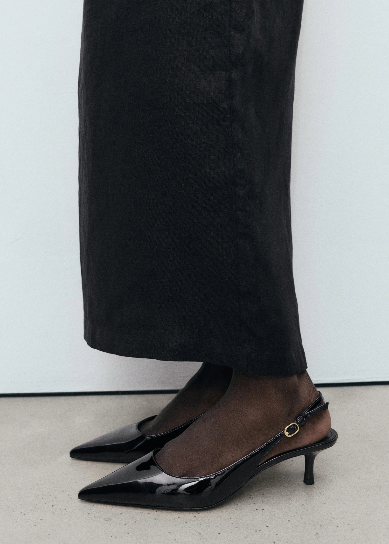 Kitten Heel Patent Leather Shoes