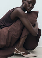 Kitten Heeled Strappy Shoes