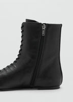 Lace Up Leather Ankle Boots