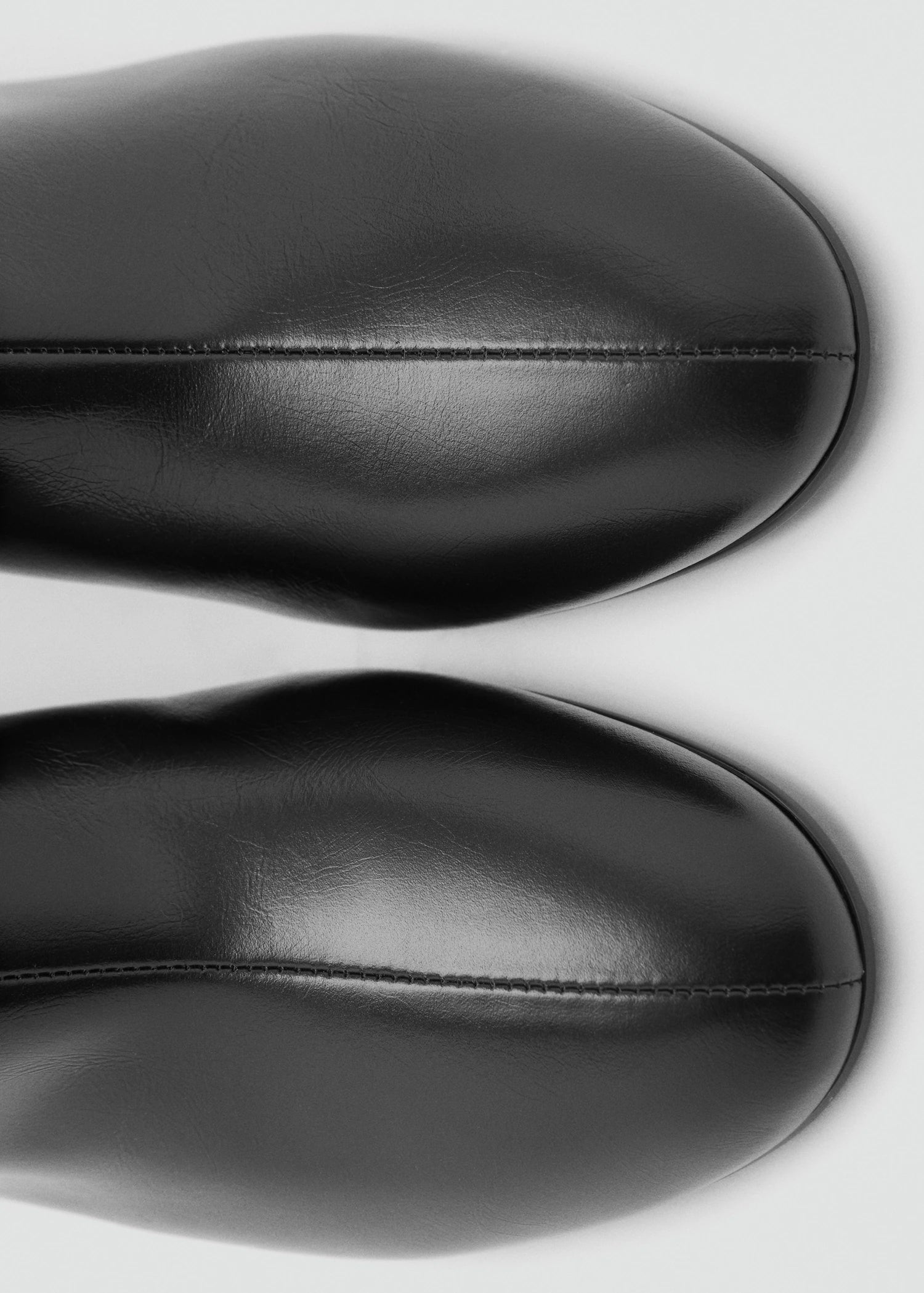 Leather Ankle Boots With Block Heel