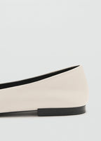 Leather Ballet Flats With Bow