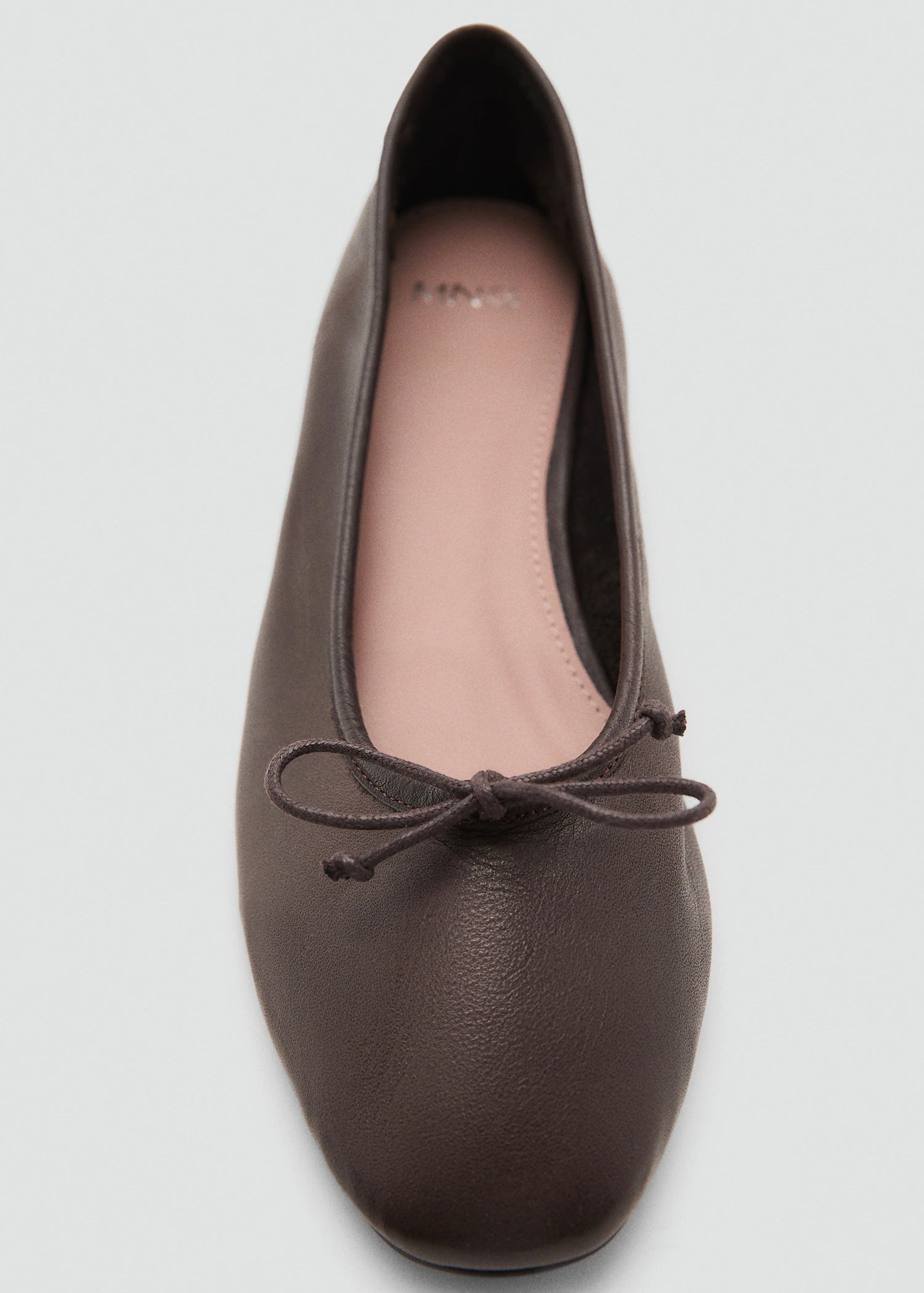 Leather Ballet Flats With Bow