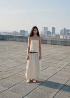 Leather Ballet Flats With Crossed Straps