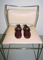 Leather Ballet Flats With Eyelets