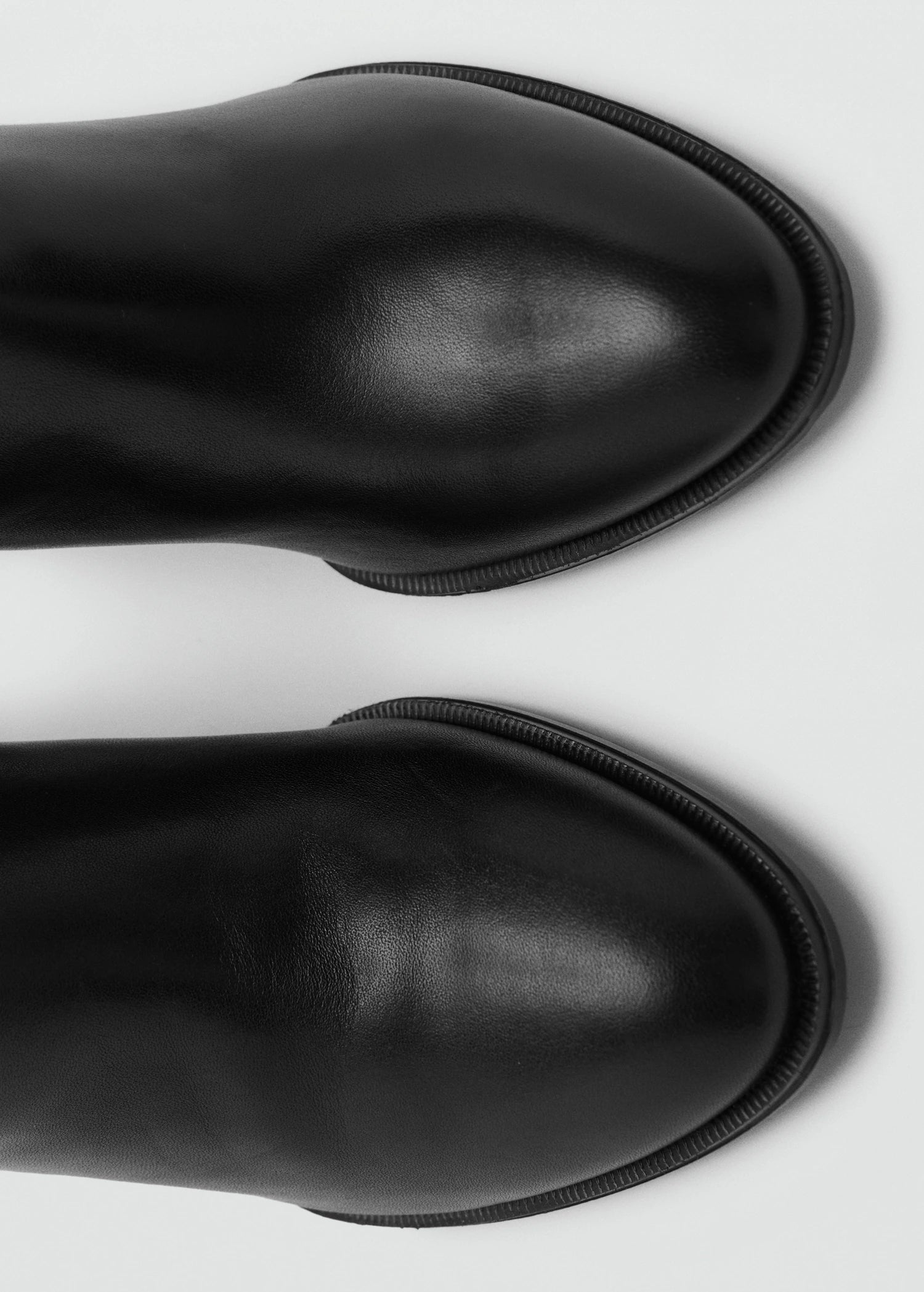 Leather Block Heel Boots