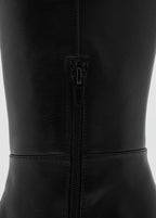 Leather Block Heel Boots