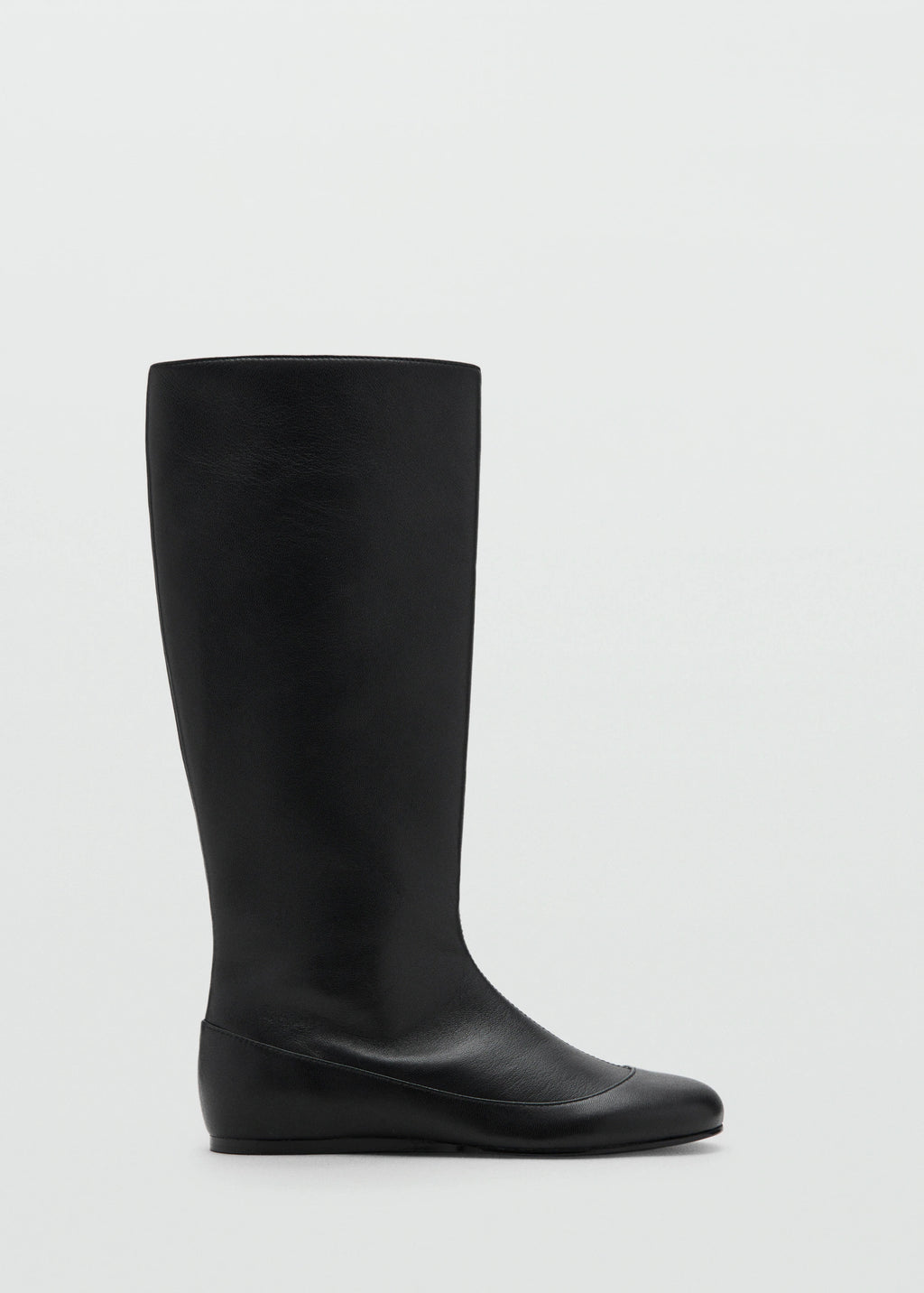 Leather Boots With Combined Design