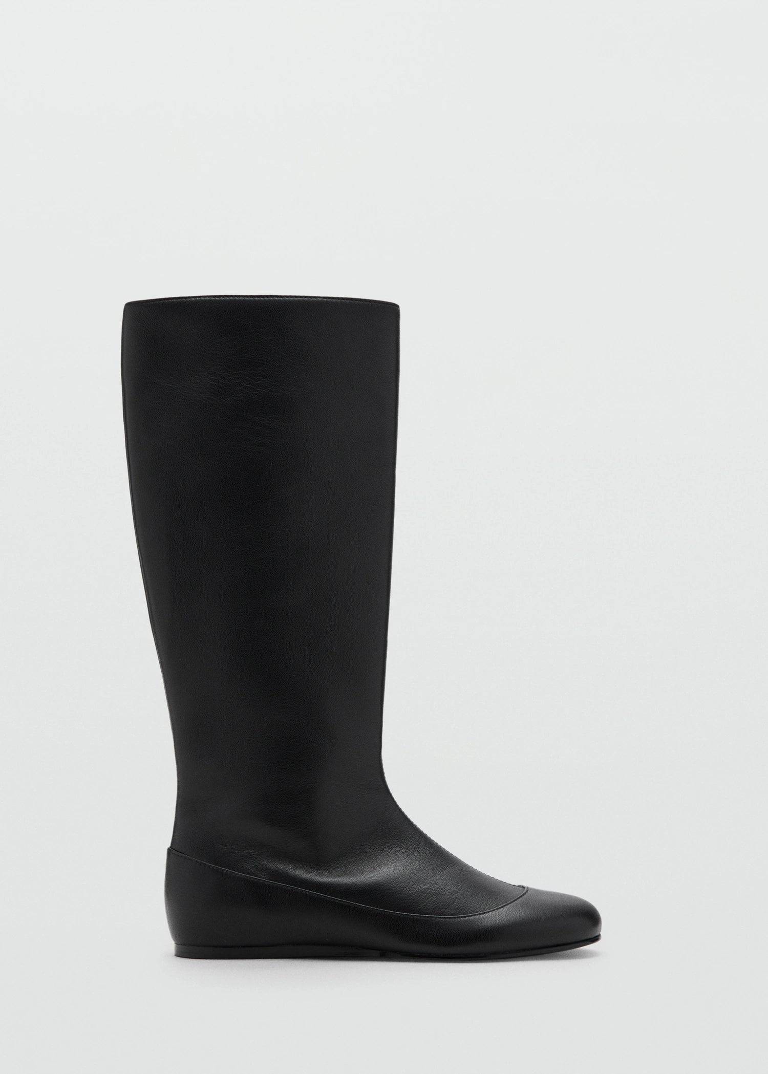 Leather Boots With Combined Design