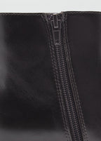 Leather Boots With Kitten Heels